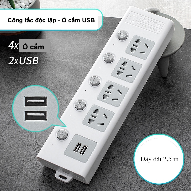 Ổ cắm điện đa năng có cổng USB