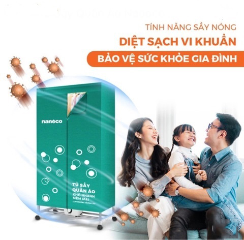 Tủ sấy quần áo Nanoco NCD1502