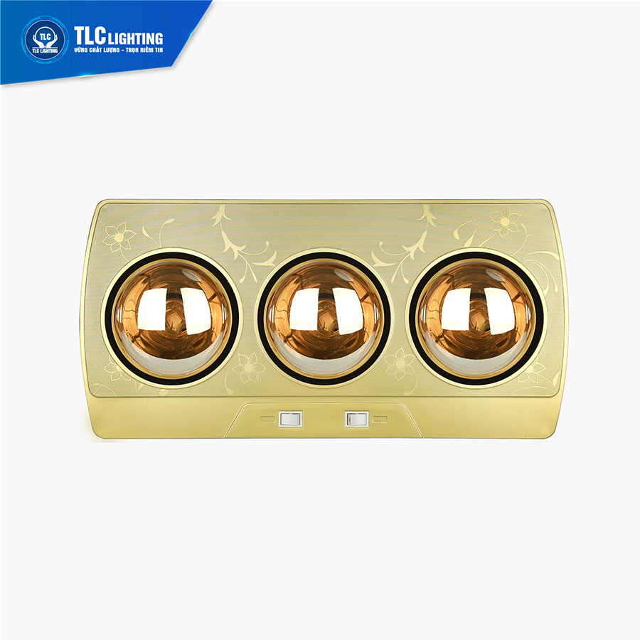 Đèn sưởi nhà tắm 3 bóng vàng TLC Lighting | TLC-SNT-BV03