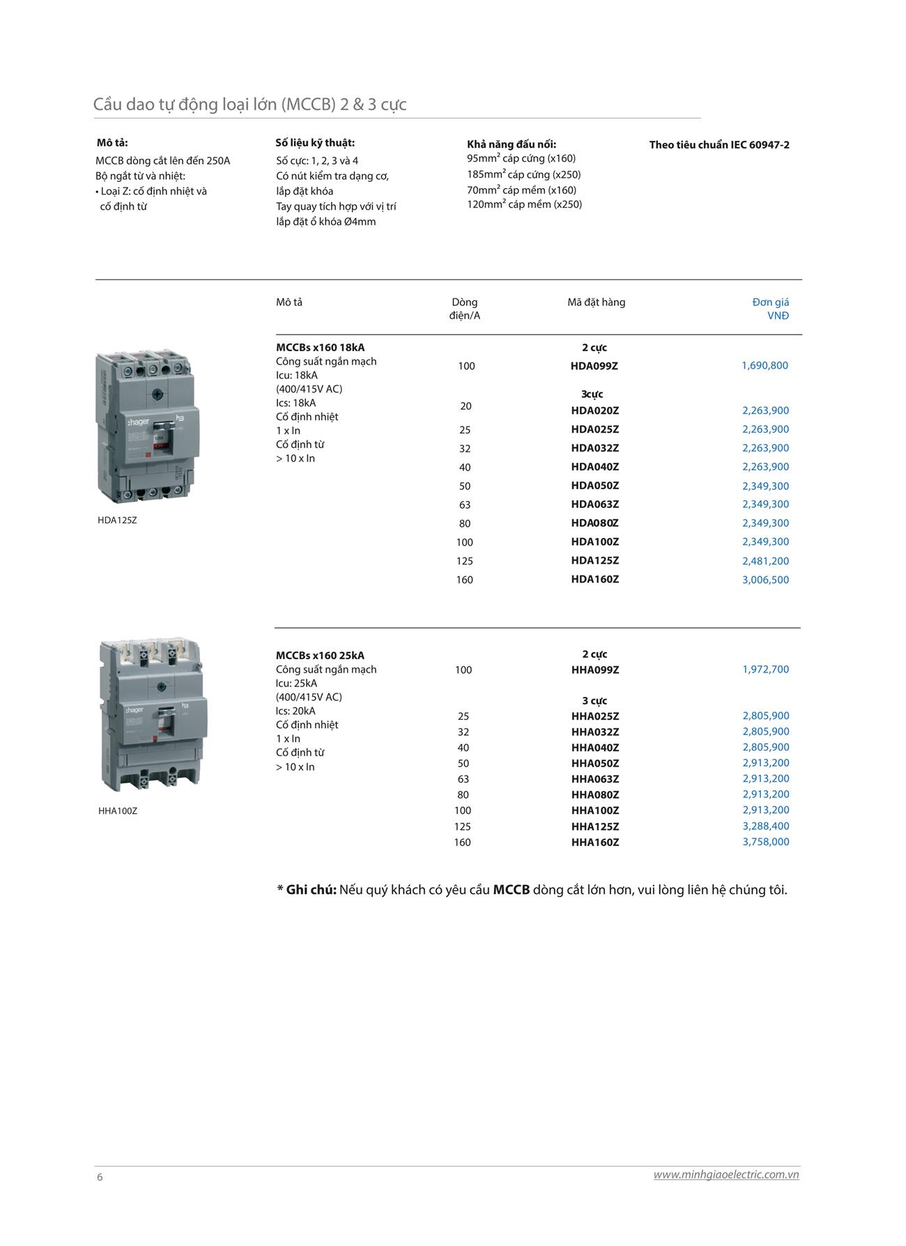 Catalogue thiết bị điện HAGER T11/2024 thietbidiendgp