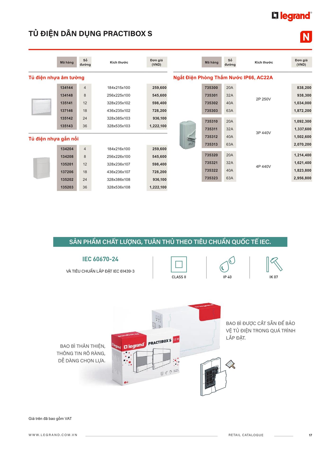 Bảng Giá thiết bị điện Legrand T8/2024 thietbidiendgp.vn