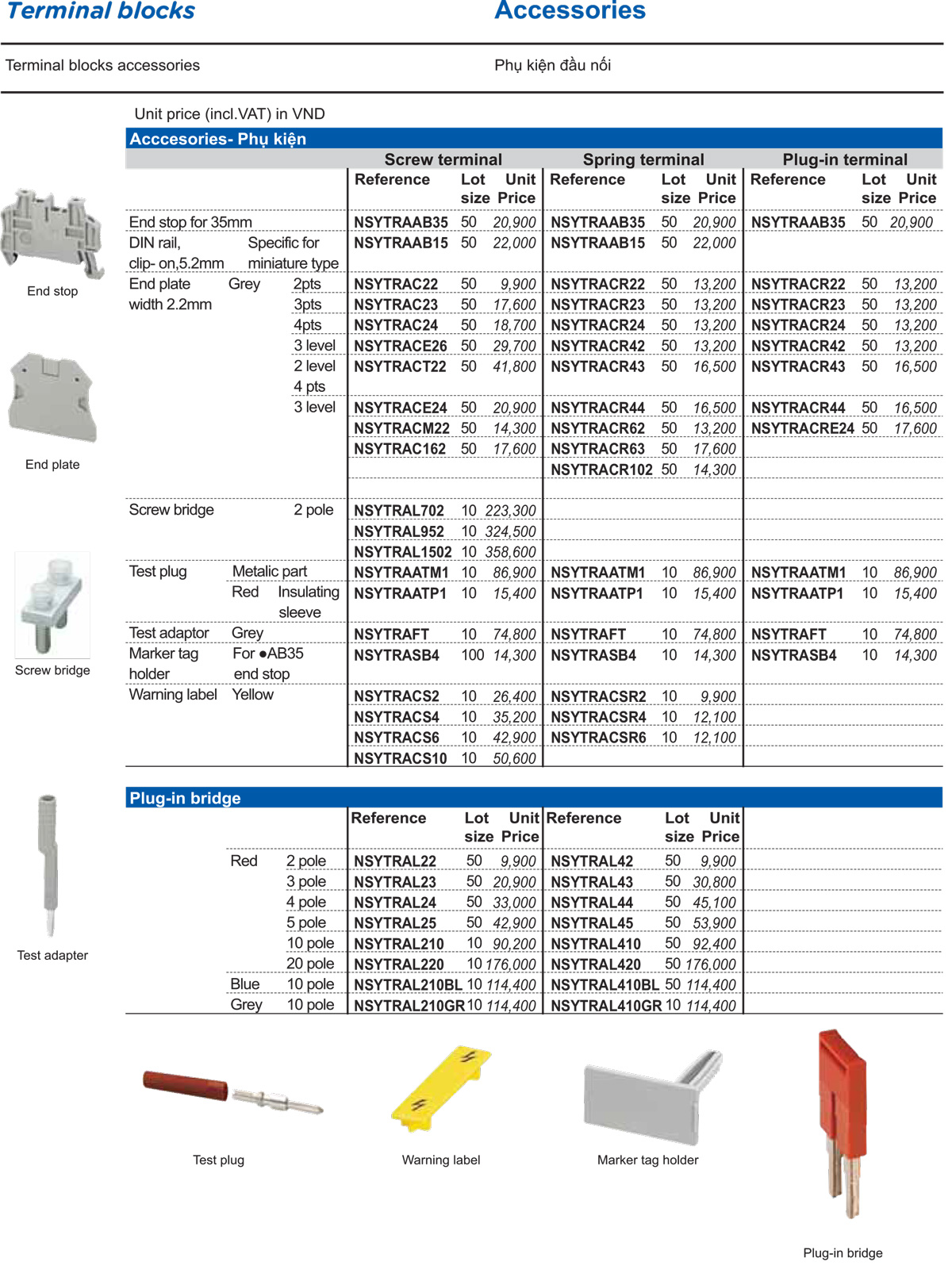 Phụ Kiện đầu Nối Nsytrac End Plate Schneider Nsytrac22