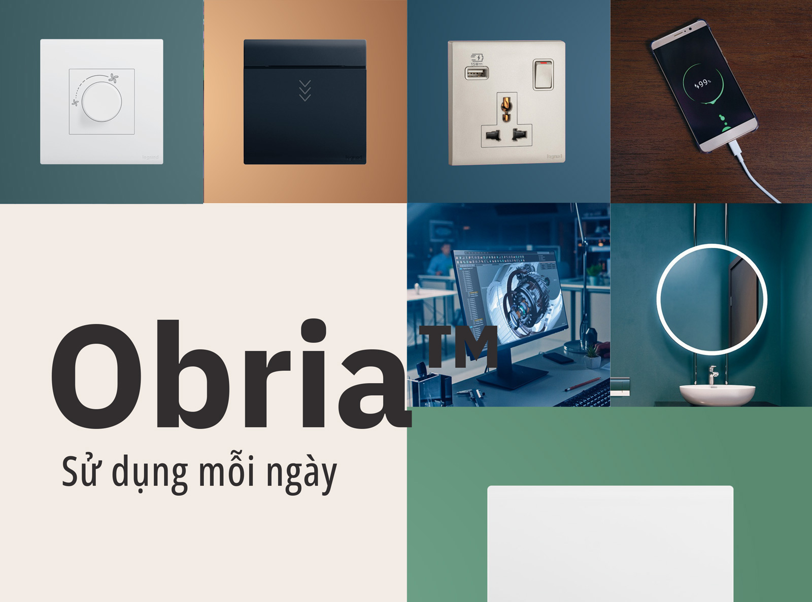 Công tắc, ổ cắm Obria Legrand